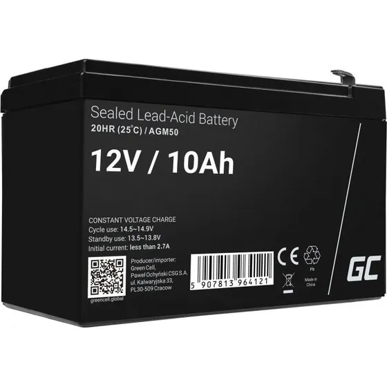 Green Cell AGM50 12 V 10 Ah AGM Batteri