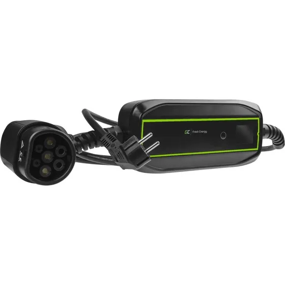 Green Cell EV16 Type 2 3,6 kW ladeboks, 6,5 m, sort