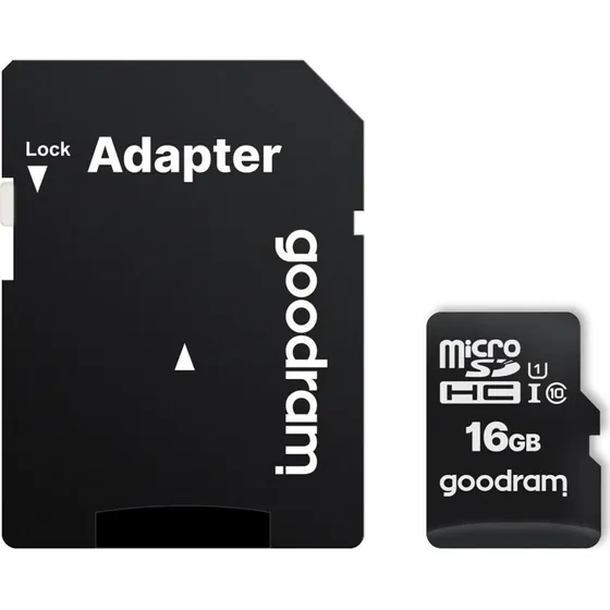 Goodram M1AA MicroSDHC 16 GB UHS-I Class 10 med SD-adapters