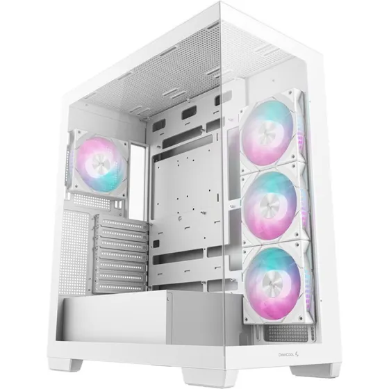 DeepCool CG580 4F Hvid Miditower Kabinet med 4 ARGB Blæsere