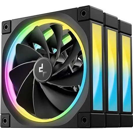 DeepCool FL12R 120mm RGB 3-pack, Sort, PWM