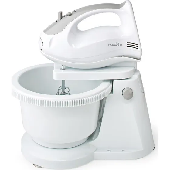 Nedis KAHM110CWT Håndmixer med skål, Hvid