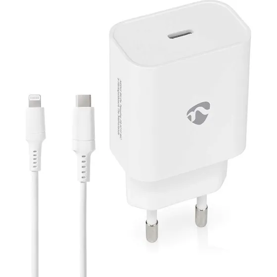 Nedis 20 W USB-C Vægoplader med Hurtig Opladning