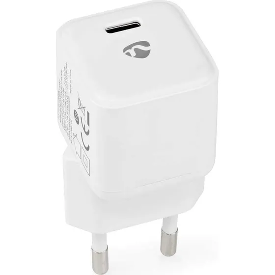 Nedis WCMPD30W100WT 30W USB-C Vægoplader, Hvid