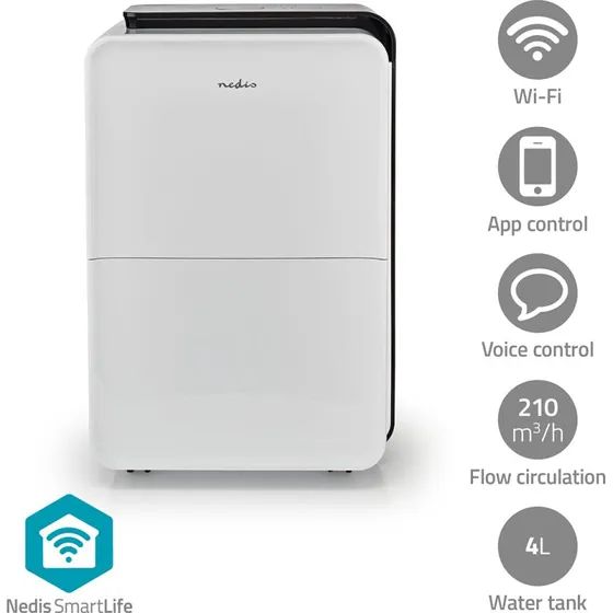 Nedis SmartLife Affugter Wi-Fi 30 l/dag, Smart App Control
