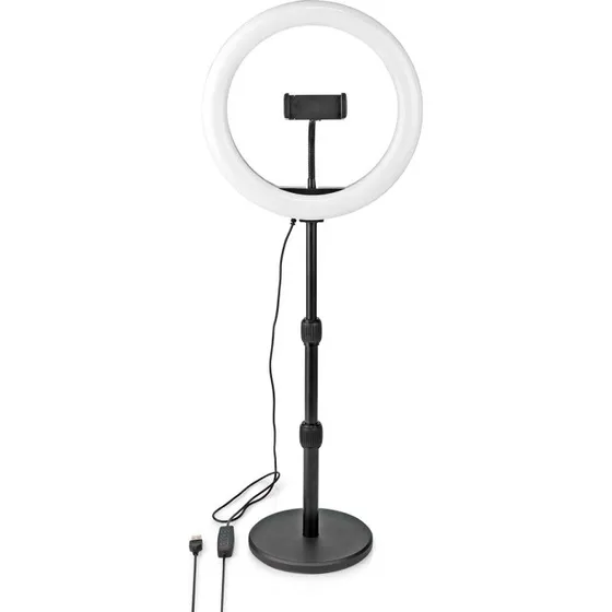Nedis Ringlys 10" 120 LED, 2700-6700K, Sort