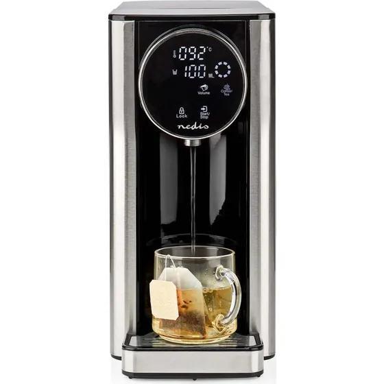 Nedis Varmtvandsdispenser 2600 W, 2,7 l, Aluminium/Sort