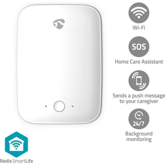 Nedis Smart Wi-Fi Falddetektor | 7 m Detektionsområde | IP54 | Hvid