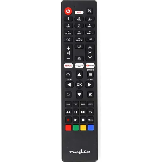Nedis TVRC45TCBK Erstatningsfjernbetjening til TCL/Thomson, Sort
