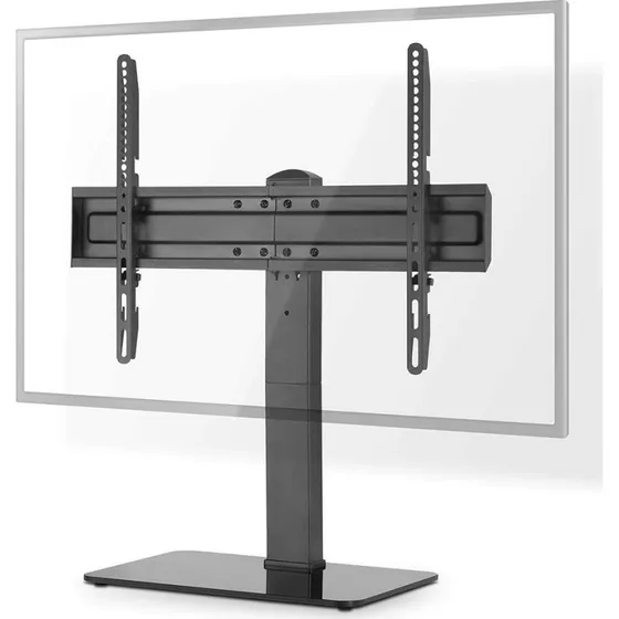 Nedis Fast TV Stand 37-70" | 40 kg | Sort | Hærdet Glas & Stål