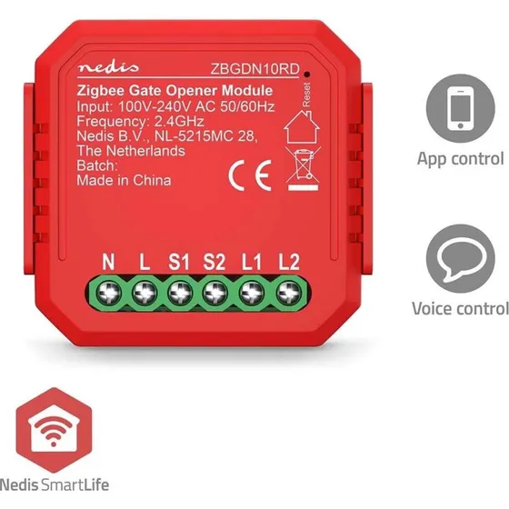 Nedis SmartLife Power Switch | Zigbee 3.0 | 2,5 W | ZBGDN10RD