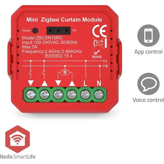 Nedis SmartLife Zigbee 3.0 Smart Afbryder 1000 W | Terminalforbindelse | App-styring