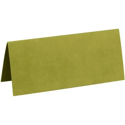 Bordkort ensfarvet Guld, 10 stk (3x7 cm)