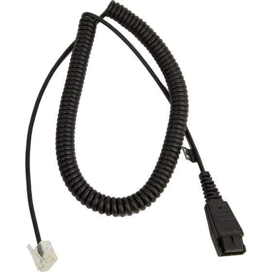Jabra LINK Spiralkabel QD til RJ-45, sort, 2m
