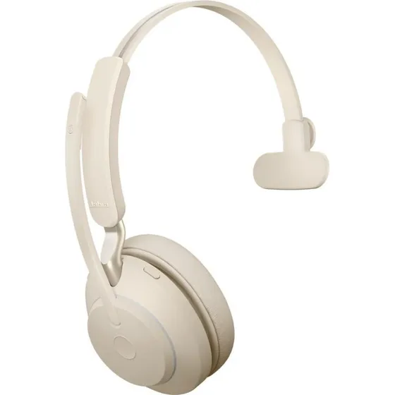 Jabra Evolve2 65 UC Mono Headset med Opladningsstander - Beige