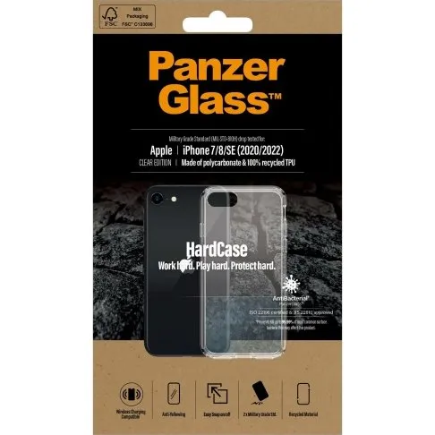 PanzerGlass HardCase Clear Edition – Klar, stød- og ridsefast til iPhone SE (2. & 3. gen.)