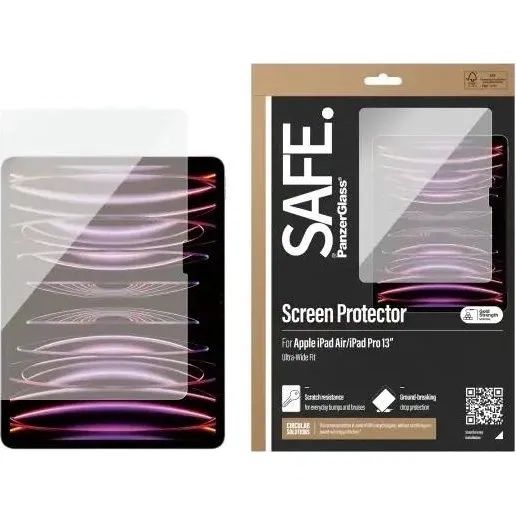 PanzerGlass SAFE Ultra-Wide Fit Skærmbeskyttelse til iPad Pro 13" & iPad Air 13" (2024)
