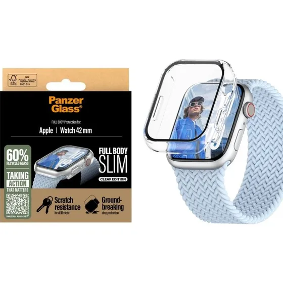 PanzerGlass Skærmbeskytter Apple Watch 10 41mm Fullbody Slim Transparent