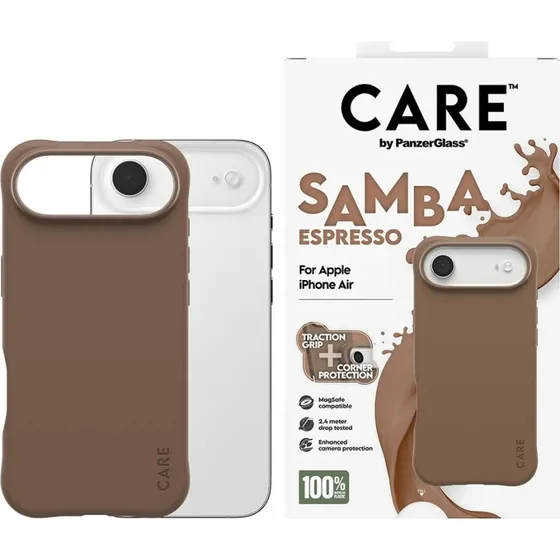 CARE by PanzerGlass Fashionable Case Samba Espresso for iPhone Air (2025)