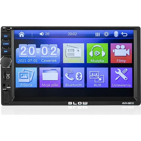 BLOW AVH-9810 2DIN 7" Bluetooth Bilradio, Sort
