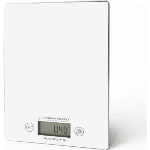 Esperanza EKS002W Køkkenvægt, Hvid, 5 kg, 1 g Præcision