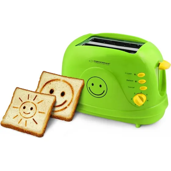 Esperanza Smiley Brødrister 2 skiver, 750 W, grøn