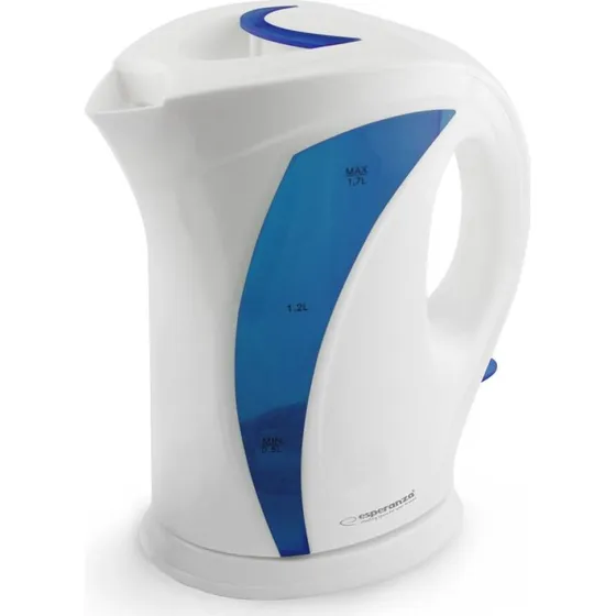 Esperanza EKK018B Elkedel 1,7 L, 2,2 kW, Hvid/Blå