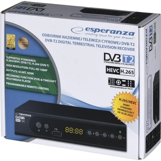 Esperanza EV106P Kabel TV-Set-top Boks, Sort