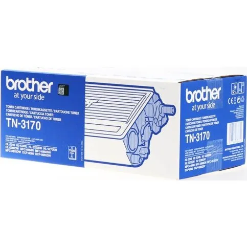 Brother TN3170 Sort Toner, 7.000 sider