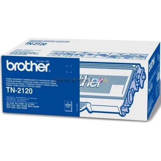 Brother TN-2120 Sort Toner, Original, 2.600 Sider