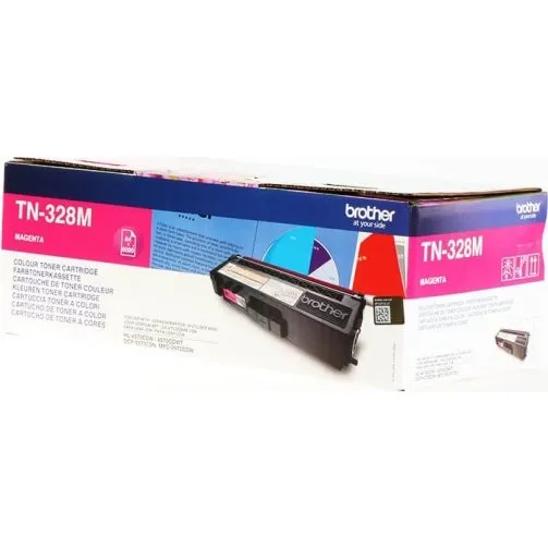 Brother TN328M Magenta Toner, 6.000 sider