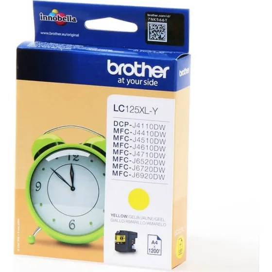 Brother LC125XLY Gul Høj Kapacitet, 1200 sider
