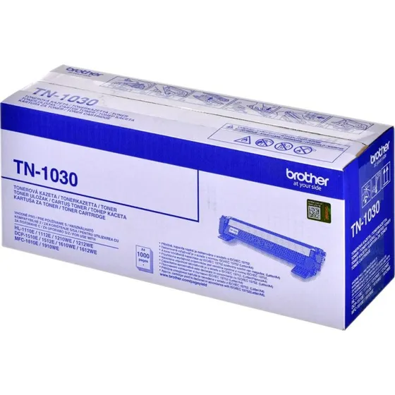 Brother TN-1030 Sort Toner, Original, 1000 sider