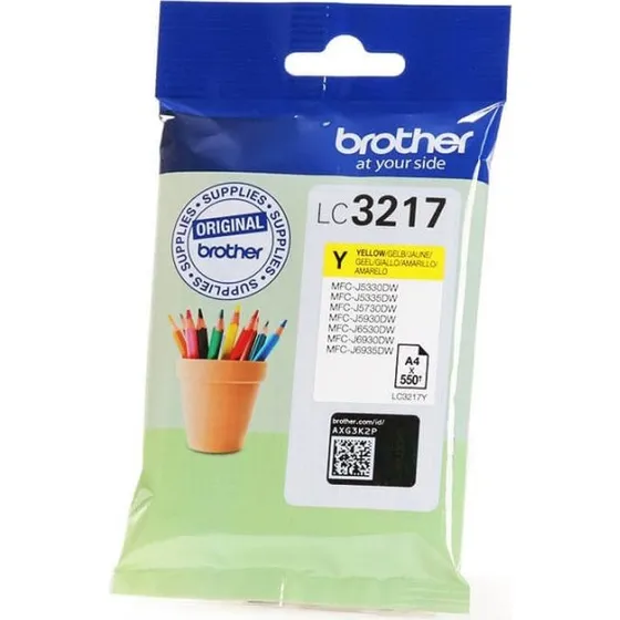 Brother LC3217Y Gul Blækpatron – 550 Sider