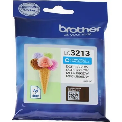 Brother LC3213C Cyan Højtydende Blækpatron