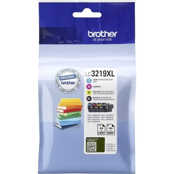 Brother LC3219XLVALDR Høj Kapacitet Multipak Sort/Cyan/Magenta/Gul