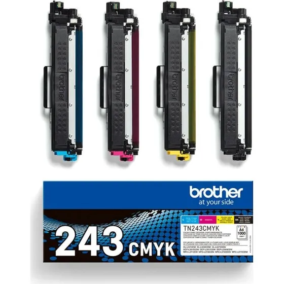 Brother TN243CMYK Multipak, 4 farver, 1.000 sider pr. toner