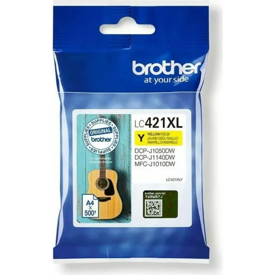 Brother LC421XLY Gul Høj Kapacitet, 500 sider