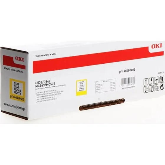 OKI 46490401 Gul Toner, 1.500 sider
