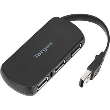Targus ACH114EU USB 2.0 4-port Hub, Sort