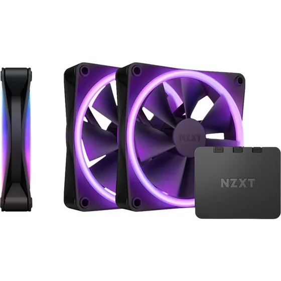 NZXT F120 RGB DUO 3-pack Sort 120mm Kabinet Køler med RGB