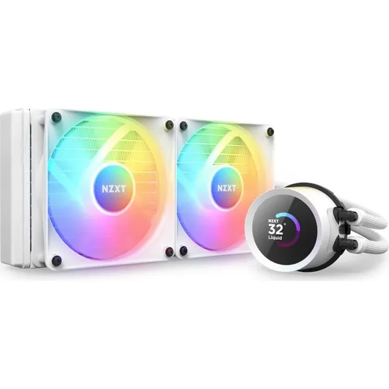 NZXT Kraken 240 RGB Hvid Væskekøling med LCD-skærm