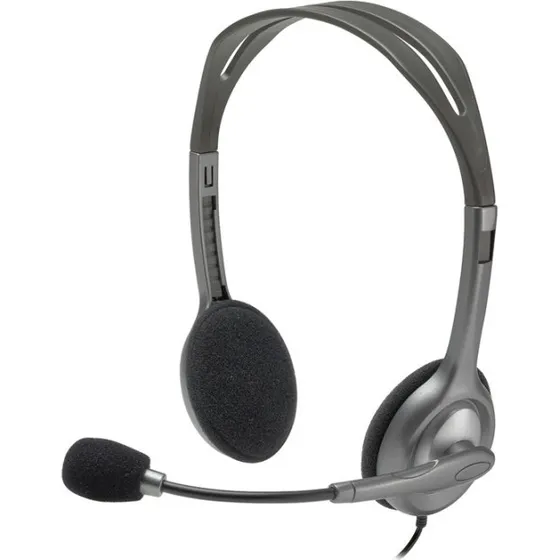 Logitech H110 Kabeltilsluttet Headset med Mikrofon - Sort/Grå