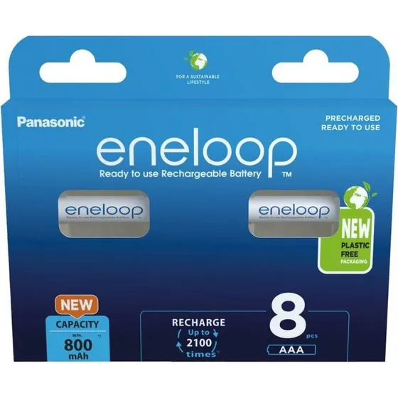 Panasonic Eneloop AAA 800 mAh, 8 stk