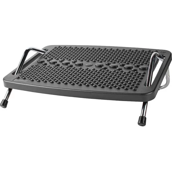 Nedis ERGOFR200BK Fodstøtte i Metal – Justerbar, Sort