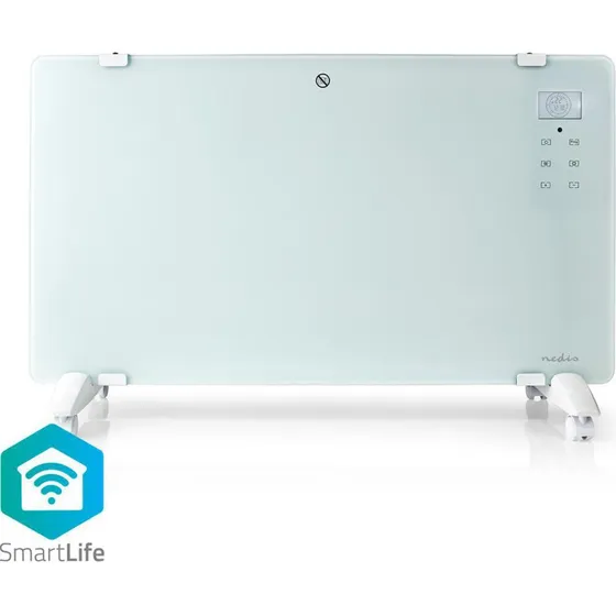Nedis SmartLife Elradiator Wi-Fi, Glaspanel, 2000 W, Hvid