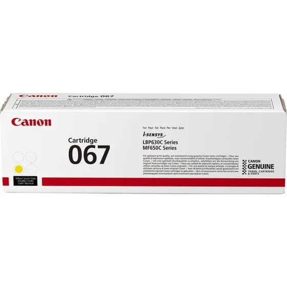 Canon 067 Gul Toner, 1.250 sider, original