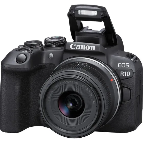 Canon EOS R10 sort + RF-S 18-45mm objektiv