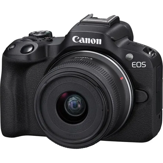 Canon EOS R50 sort + RF-S 18-45mm objektiv