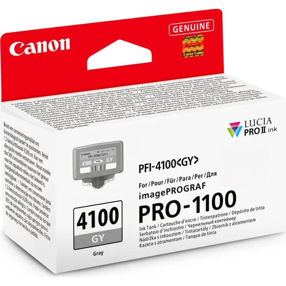 Canon PFI-4100 GY Grå Blækpatron 80 ml til imagePROGRAF PRO-1100